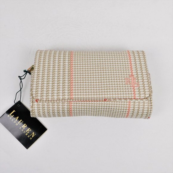 Lauren Ralph Lauren Houndstooth Cosmetic bag Pouch (12124) - Picture 1 of 8
